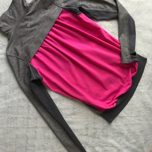 lululemon athletica Jackets & Blazers - Lululemon Tadasana Zip Jacket Pink Gray Mesh